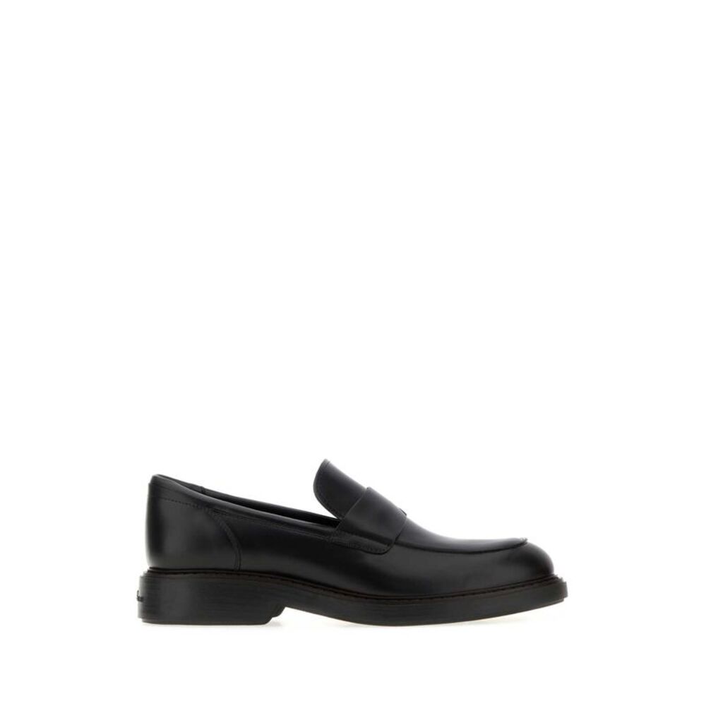 Hogan Men Black Leather  H704 Loafers